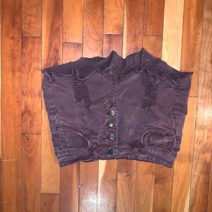 Burgundy Harlow shorts